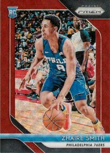 Zhaire Smith 2018-19 Prizm RED WAVE ROOKIE PRIZM RC #189 76ers - Bild 1 von 2