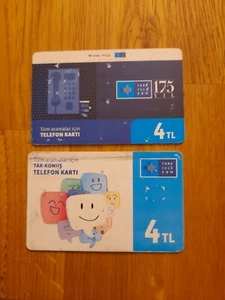 Zwei alte Telefonkarten - Türkei von Turk Telekom aus 2016 und 2017. - Bild 1 von 2