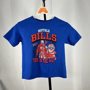 Buffalo Bills Star Wars Children's-4 Blue T-Shirt Size Small Baby Yoda - Picture 1 of 7