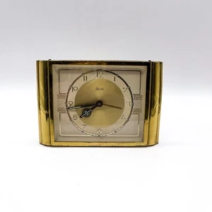 Réveil Vintage Réveil De Table Horloge De Cheminée En Laiton, Mécanique - Foto 1 di 12