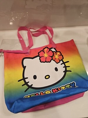 Pink And Rainbow Hello Kitty Shoulder Tote Bag 1J - Image 1 of 4