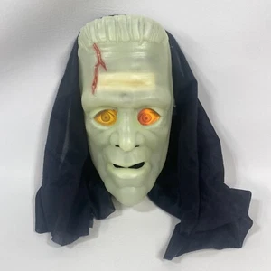 Halloween Vintage Glow in the Dark Frankenstein Monster Mask Holographic Eyes - Picture 1 of 8