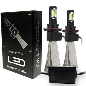 A1 2x H13 9008 Fanless LED High/Low Kit 6000K Crystal White Bulbs Cooper Belts - Picture 1 of 10