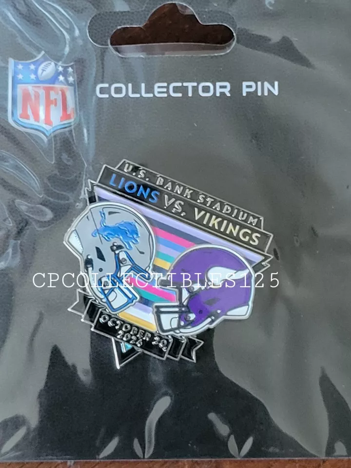 Detroit Lions VS Minnesota Vikings Game Day Pin 10/20/24 US Bank Stadium 2024 - Image 1 of 1