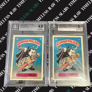 Nasty Nick & Evil Eddie Vintage GPK  # 1a,1b Beckett 4.5, And 3 - Picture 1 of 2