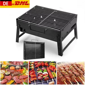 Barbacoa plegable parrilla de carbón parrilla plegable parrilla de mesa barbacoa al aire libre fiesta DE - Imagen 1 de 12