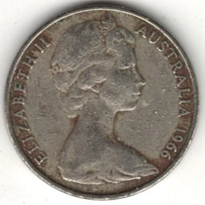 Australia 1966 20 centavos ~ lo calificas ~ mira el escaneo z6 - Imagen 1 de 4