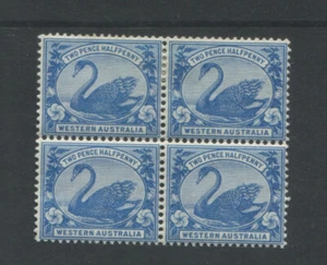 WESTERN AUSTRALIA 1898 21/2D BLUE W.A WATERMARK SG 114 .BLOCK. SG 113 VF MINT . - Picture 1 of 2