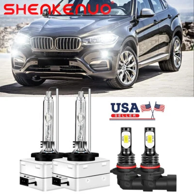 Faros HID para BMW X6 2008-2014 haz alto/bajo + luz antiniebla LED súper blanca Foto 1 de 4