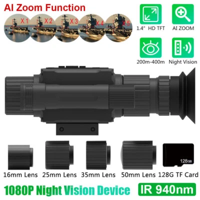 Megaorei Night Vision Scope Camera 850/940nm Laser Infrared Monocular Telescope - Image 1 of 4