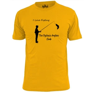 Camiseta de pesca divertida para hombre I Love Fisting Dyslexia Anglers Club - Imagen 1 de 3