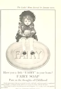 1905 SAPONE FATA antico STAMPA ANNUNCIO bambina carnagione vittoriana casa - Foto 1 di 1
