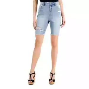 Bermudas de mezclilla rasgadas Style & Co, lavado Fly Away, talla 16 - Imagen 1 de 9