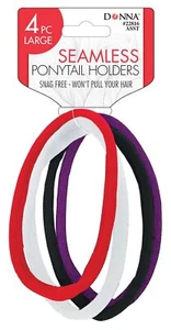 Large Seamless Ponytail Holders 4PCS ASSORT - Picture 1 of 1