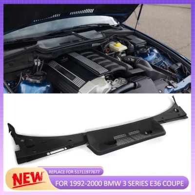 Windshield Wiper Cover Cowl For 1992-2000 BMW E36 Coupe 318i 328i M3 51711977677 - Image 1 of 4
