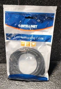 Cable de conexión Intellinet Cat6 RJ-45 10,0 pies negro categoría 6 RJ45 cable parche para - Imagen 1 de 2