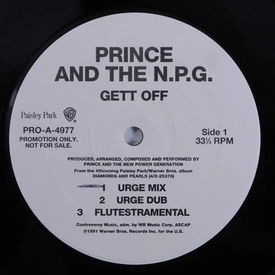 PRINCE & THE N.P.G. Gett Off PAISLEY PARK 12" NM promo HEAR - Image 1 of 2