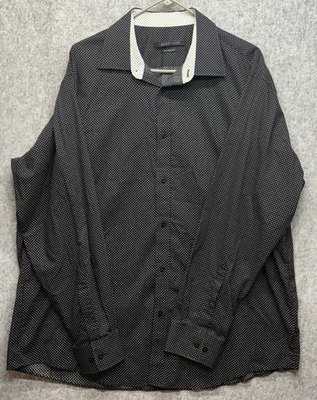 Sean John Tailored Fit 18-34/35 Regular Fit Contrast Cuff Black White Polka Dot - Image 1 of 4