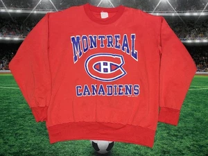 Sudadera Vintage Montreal Canadians Talla Grande Usada Roja - Imagen 1 de 11