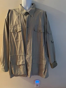 MEN'SCABELA SAFARI LONG SLEEVE, BUTTON DAWN LIGHTWEIGHT JACKET SIZE 4XLTALL USED - Picture 1 of 5
