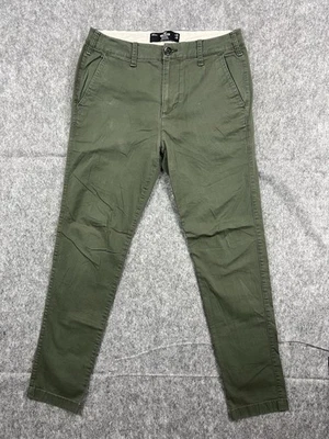 Hollister Co. Mens Olive Green Skinny Chino Pants Stretch Casual Fit Size 31x32 - Image 1 of 4