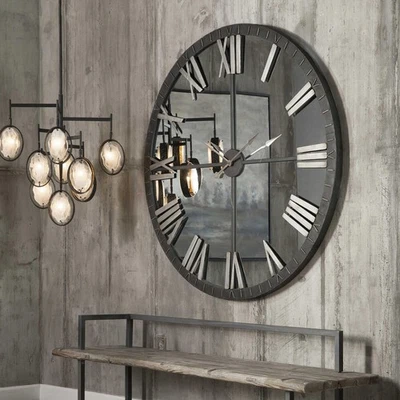 Uttermost 06419 Bronze Amelie 60" Diameter Metal Wall Clock - Image 1 of 4