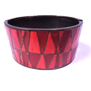 Neiman Marcus Lee Angel Enamel Zig Zag Colorblock Wide Cuff Bracelet NWT 310 - Picture 1 of 9