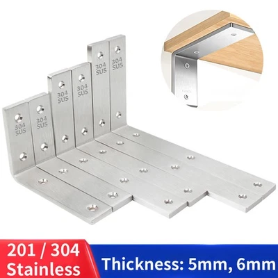 Rustic Shelf Brackets Scaffold Board Heavy Duty Stainless Steel No LipShelf - Image 1 of 4