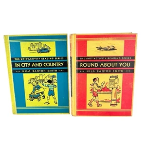 Lot 2 Nila Banton Smith Story Readers 1935 Book 1 &II Silver Burdett SEE DETAILS - Picture 1 of 24