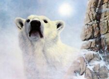 Keeper of the North Polar Bear Print By Derk  Hansen Image Size 15" x 11"