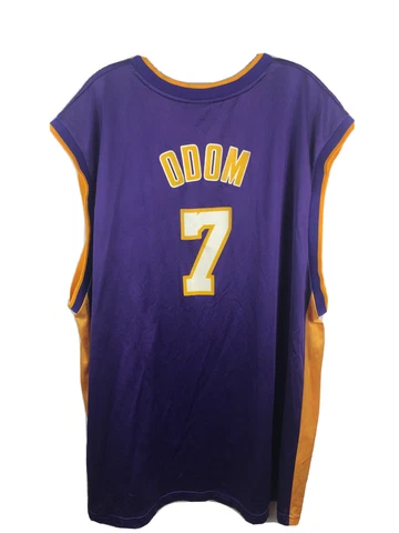 Lamar Odom #7 Los Angeles Lakers Purple Jersey Reebok - Men’s 3XL Cover