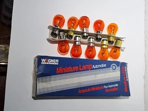 10 PACK OF 2057NA AMBER STOCK TAIL LIGHT REAR BRAKE TURN SIGNAL LAMPS BULBS - Picture 1 of 3