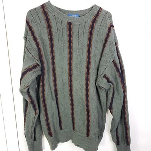 Lobo Pendleton Sweater Mens L USA Made Vintage Grandpa Chunky Striped 80s - Picture 1 of 7