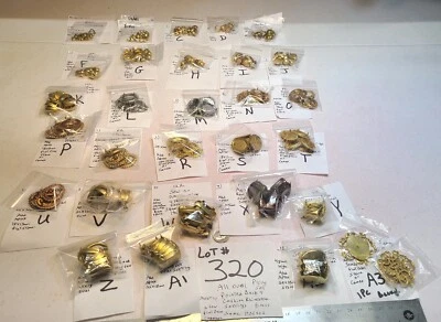 Vtg Prong Set Brass OVAL Rhinestone settings Many Miriam Haskell  PB & Flat 320 - Image 1 of 3