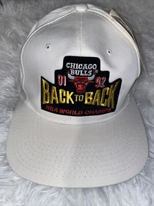 Vintage Chicago Bulls 91 92 NBA World Champions Snapback Mütze - Neu mit Etikett - Bild 1 von 12