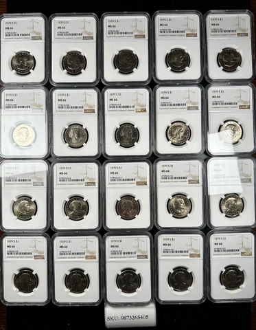 Dealer Lot of 20 NGC MS66 - 1979-S Susan B Anthony Dollars  Exact Coins Photos Cover