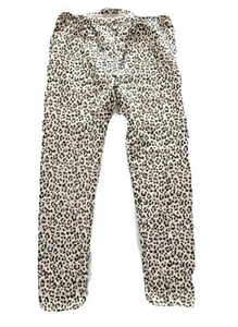 OshKosh Leopard Cheetah Silver Glitter Pink Black Stretch Leggings 14 Warm Lined - Picture 1 of 8