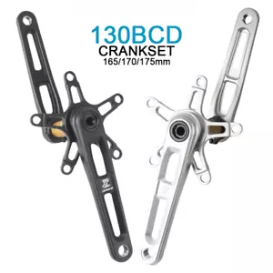 165 170mm Road Folding Bike 130BCD Bicycle Crankset Hollow Tech Crank BCD130 - Picture 1 of 26