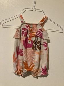 NWT Carter's Pink Tropical Romper 3M - Picture 1 of 3