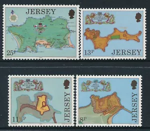 1980 JERSEY FORTRESSES SET OF 4 FINE MINT MNH - Picture 1 of 1