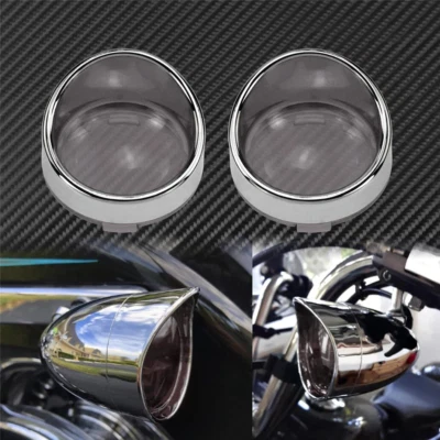 Cubierta de lente de señal de giro transparente para Harley Davidson 2 piezas Electra Road Glide King Foto 1 de 3
