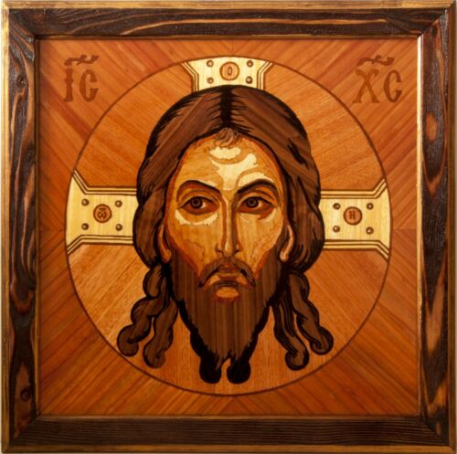 Jesus Christus Symbol Retter Inlay mosaic auf Holz orthodoxen byzantinischen 