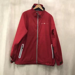 Sperry Top Sider Jacket Mens L Raincoat Windbreaker Lined Red White Boating - Picture 1 of 9