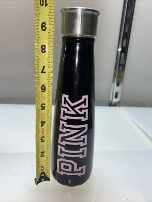 Victoria's Secret розовый глоток на Swell из нержавеющей стали бутылка для воды 15 унций черный новый - Изображение 1 из 4