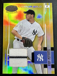 2003 Leaf Certified Materials Mirror Gold Andy Pettitte Jersey Patch /25 Yankees