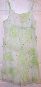 NWT Hype Girl's Pale Green & Silver Sparkle Tiered Special Occasion Dress, 16 - Picture 1 of 4