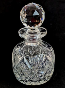 Lovely American Brilliant Cut Glass ABP Perfume Cologne Bottle 6" Excellent - Picture 1 of 10