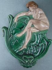 Antique Art Nouveau Pottery Nude Trinket Dish