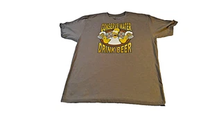 T-Shirt The Simpsons Homer Conserve Water Drink Bier XL grau Universal Studios - Bild 1 von 4