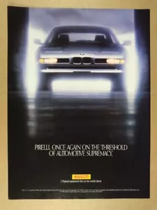 1990 Pirelli Reifen BMW 850i Foto Vintage Druck Ad - Bild 1 von 1